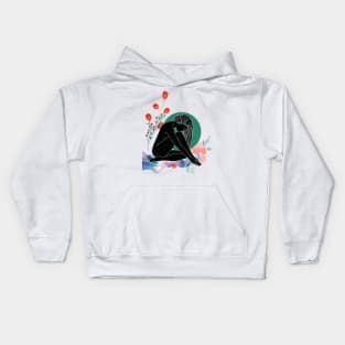 Woman and flower Kids Hoodie